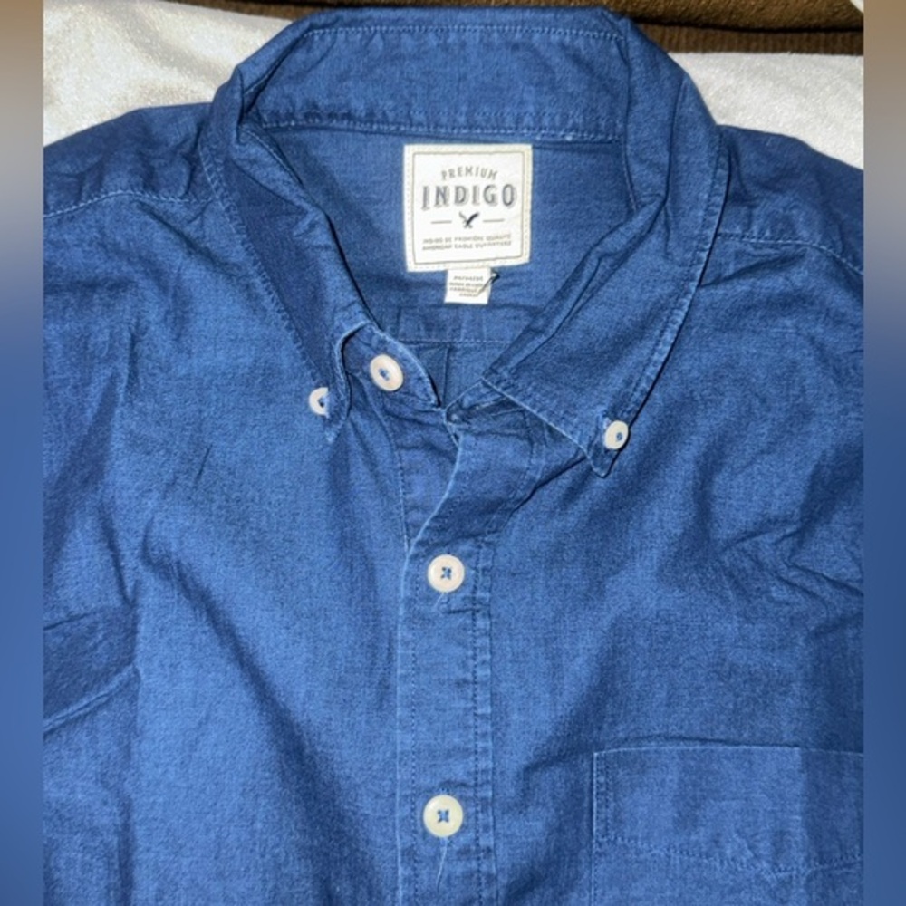 American Eagle Outfitters I Men's I Pullover Shirt I Classic Fit I Indigo